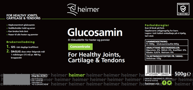 Hovedbilde Heimer Glucosamin 500gr